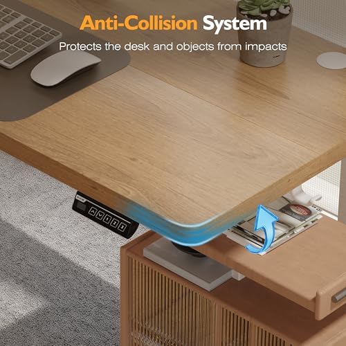 Monomi 59" Electric Standing Desk,Adjustable Height Sit Stand Desk,Natural - Image 4