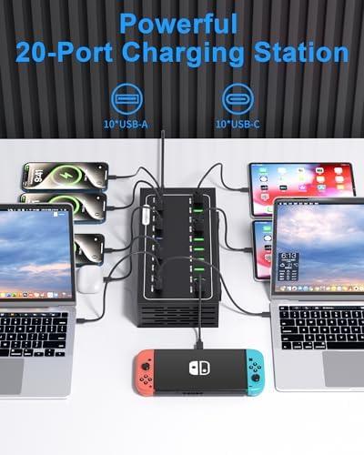 20 Port 690W USB Charging Station Dual PD100W USB C Charger for Laptop - Image 2