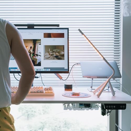 LED Creative Desk Lamp with USB Tybe-c Stepless Dimmable Eye Caring Desk Light for Home Office Bedroom Bedside College Dorm, Reading Lamp,Decorative Gift Table Lamp White - Image 4
