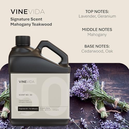 VINEVIDA Mahogany Teakwood Fragrance Oil for Cold Air Diffusers - [128 Fl Oz] - Essential Oils for Diffuser Oil Refill & Air Freshener Room Spray - Image 3