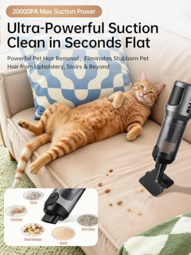 REWONDER Cordless Car Vacuum Cleaner & Blower Portable Handheld Mini Vac High Power - Image 3
