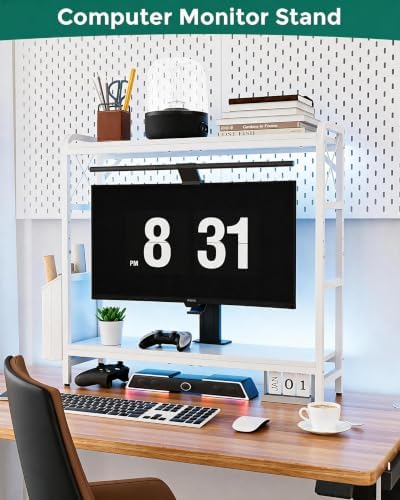 Desk Hutch Dorm with Adjustable Shelves and Side Pockets - Image 5