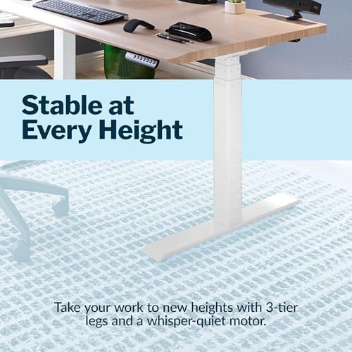 Vari ComfortEdge Electric Standing Desk – 48x30 – Light Wood/White - Image 6