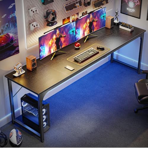 Huuger Computer Desk, 86.6 Inch Home Office Desk - Image 6