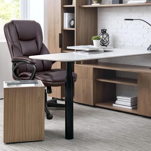 Furmax Office Executive Chair High Back Adjustable Managerial Home Desk Chair, Swivel Computer PU Leather Chair with Lumbar Support (2, Brown) - Image 7