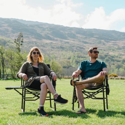SUNNYFEEL Oversized Camping Chair Portable Directors Chairs with Side Table - Image 4