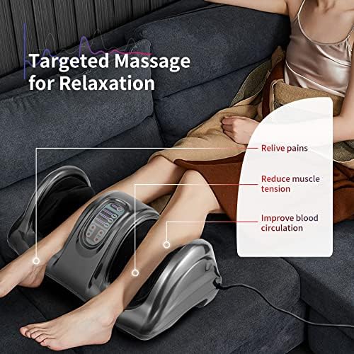 GIANTEX Shiatsu Foot Massager Machine for Feet, Nerve Pain Therapy Spa Gift Deep Kneading Rolling Massage for Leg Calf Ankle, Electric Shiatsu Foot Massager w/Remote, 4 Modes, Gray - Image 7