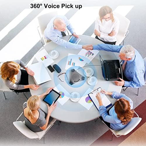 Conference Speaker and Microphone, USB Speakerphone Microphone with USB Hub - Image 4