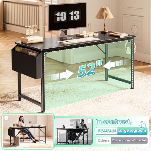 PRAISUN 55'' Computer Desk with Fabric Storage Bag - Image 5