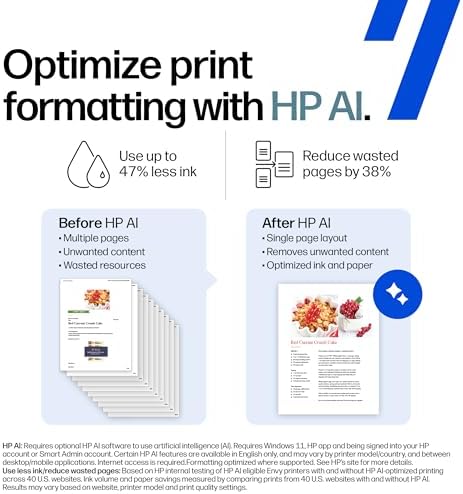 HP Envy 6155 Wireless All-in-One Color Inkjet Printer, Print, Scan, Copy, Duplex Printing Best-for-Home, 3 Month Trial of Instant Ink Included, AI-Capable (C2WR7A) Portobello - Image 4