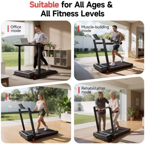 RHYTHM FUN Incline Walking Pad with Handle Bar, 37.5" Runng Belt, 300 LBS - Image 6