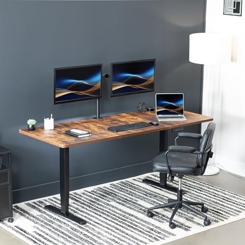 VIVO Rustic Vintage Brown 71 x 30 in Standing Desk, DESK-KIT-2B7N - Image 2
