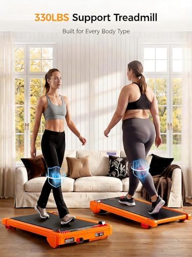Walking Pad Treadmill, BestGod Incline Under Desk Treadmill 330lbs Capacity, 2.5HP Portable Treadmills for Home, Compact Treadmills Mini Running Machine with Remote Control - Image 5