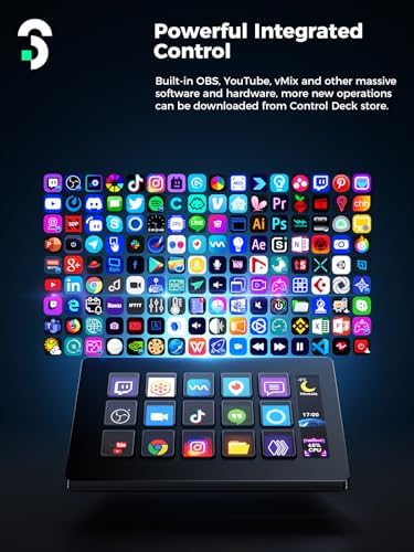 Stream Controller - SOOMFON Studio Control Deck with 15 Macro Keys & Dashboard, Customizable LCD Buttons to Trigger Actions in OBS, Twitch, YouTube, Perfect for Live Streaming Video Editing - Image 6