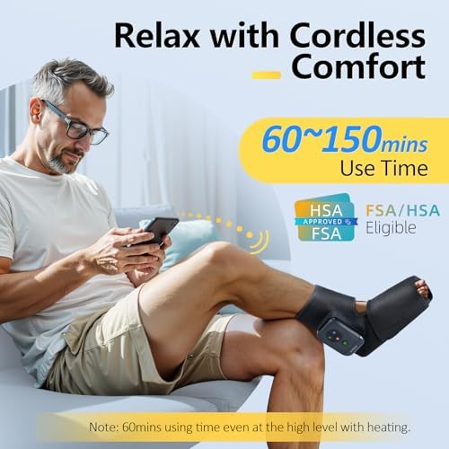 Comfytemp Portable Air Compression Foot Massager with Heat (Fit Size 6-10) - Image 2