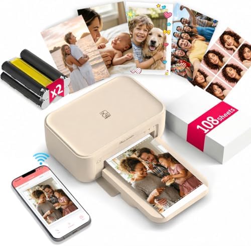 iDPRT 4x6 Photo Printer, CP4100 Phone Printer 108 Sheets & 2 Cartridges by iDPRT