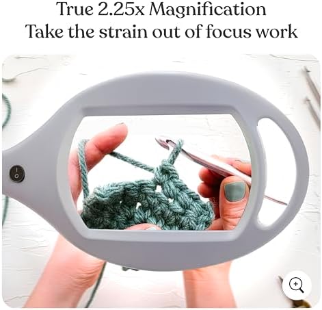 Brightech LightView Pro Magnifying Glass with Light and Stand, Magnifying Floor Lamp with Sturdy Weighted Base for Facials, Lash Estheticians, Bright LED Work Light for Sewing, Crafts - Image 4