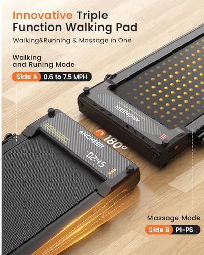 ANCHEER Walking Pad with Incline - Under Desk Treadmill with Handle Bar - Image 2