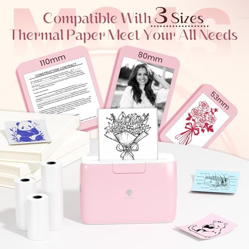 Phomemo 4" Portable Thermal Printer, 300DPI Inkless Printer Label Machine - Image 2