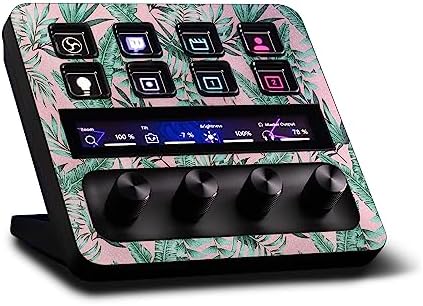 MightySkins Glossy Glitter Skin Compatible with Elgato Stream Deck + - Two Tone Tropical | Protective, Durable High-Gloss Glitter Finish | Easy to Apply, Remove, and Change Styles | Made in The USA by MIGHTY+SKINS