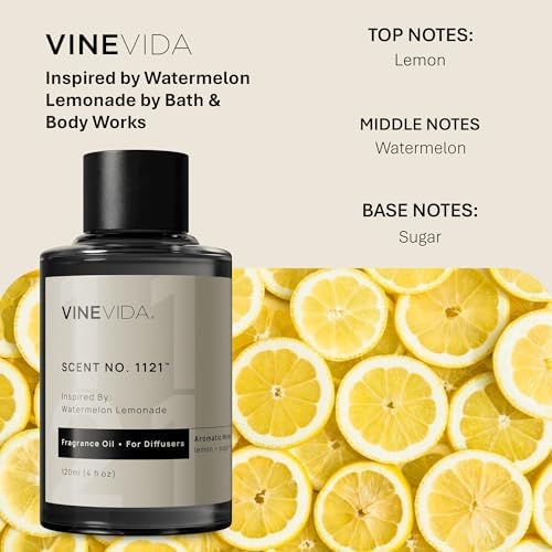 VINEVIDA [4 Fl Oz] Watermelon Lemonade Fragrance Oil for Cold Air Diffusers, Essential Oils for Diffuser Oil Refill & Air Freshener Room Spray - Image 2