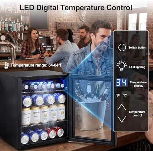 Mini Beverage Refrigerator Cooler -Small Beverage Fridge 1.4cu.ft - Image 4