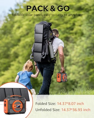 Portable Solar Generator, 300W Portable Power Station with 40W Solar Panel - Image 5