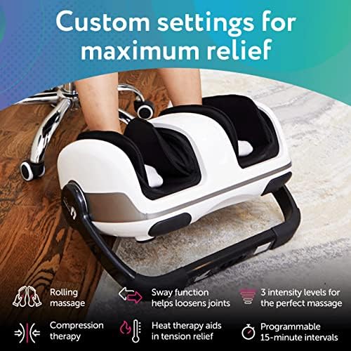 Cloud Massage Shiatsu Foot Massager with Heat, Creamy White - Image 3