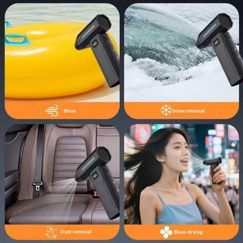 Ultra-Powerful Portable Turbo Fan with 150,000 RPM, Electric Air Duster, Cordless Air Duster, 5-Gear Adjustable Mini Blower with Fast Charging,for House, Outdoor and Car (3) - Image 3