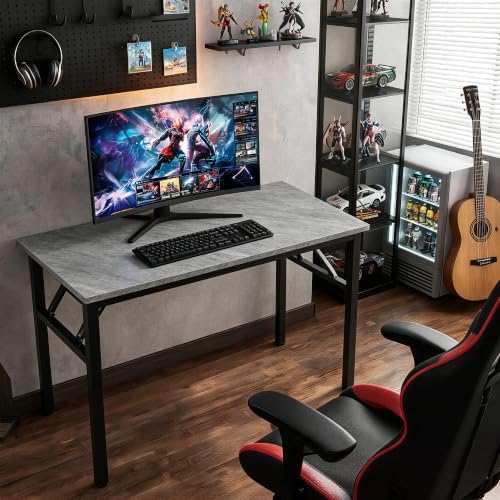 Need Small Computer Desk 31.5x15.7 Inch Folding Home Office Table Slate Ash - Image 5