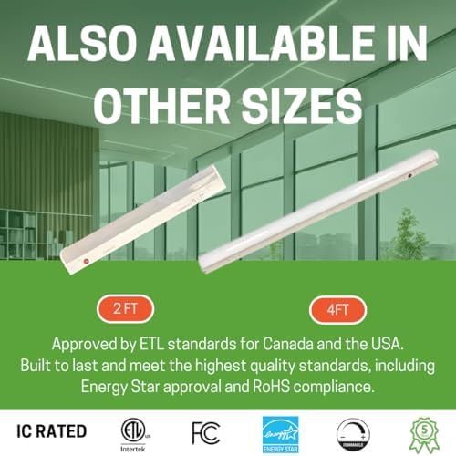 E2 LIGHTING 2ft LED Light Strip, Linear, 10 W Emergency Battery, 18W - Image 5