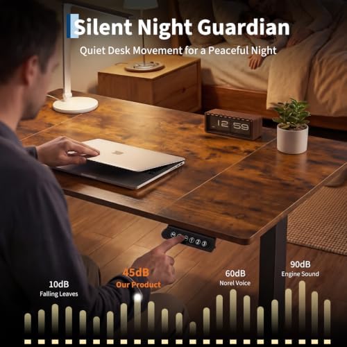 55 x 28Inch Electric Standing Desk, Height Adjustable Computer Desk - Image 4