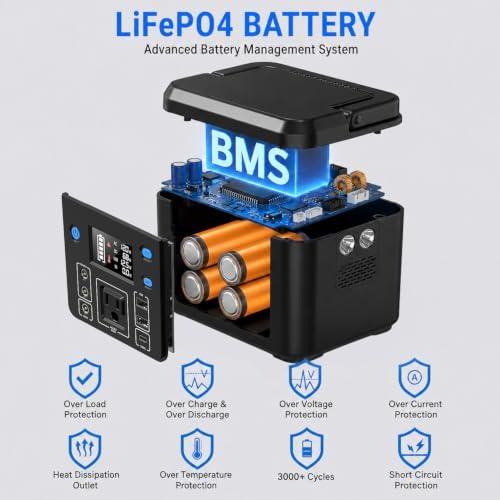 200W Portable Power Station, 192Wh LiFePO4 Solar Generator for Camping - Image 4