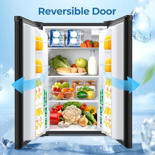 Electactic Compact Refrigerator 4.4 Cu.ft Mini Fridge, Single Door Refrigerator with Adjustable Temperature Settings, Low Noise, for Bedroom, Office, Dorm Black - Image 5
