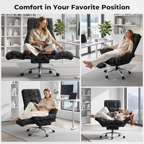 Big and Tall Office Chair, Flip Armrests for Pets & Cross Legged Sitting - Image 5