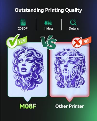 Phomemo M08F Tattoo Stencil Printer, Bluetooth, Wireless, Thermal, Portable - Image 3