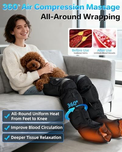 Leg Massager with Heat, Compression Boots for Circulation and Pain Relief - Image 3