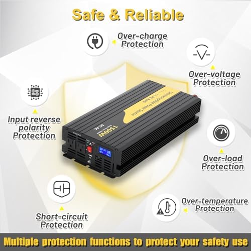 1500W Primary Sump Pump Backup System, Basment Protection Backup Inverter - Image 4