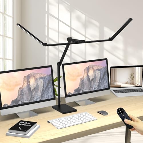 Omorepa 36W 3000LM Ultra Bright Architect Desk Lamp with Base, 47.4Inches Wide Tall Overhead Desk Light for Home Office, Dimmable Table Light with Remote for Desktop Working,Drafting,Reading by Omorepa