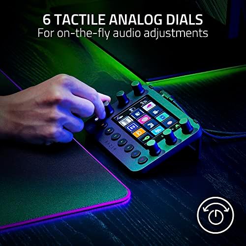 Razer Stream Controller: All-In-One Keypad for Streaming - 12 Haptic Switchblade Keys - 6 Tactile Analog Dials - 8 Programmable Buttons - Designed for PC & Mac Compatibility - Image 4