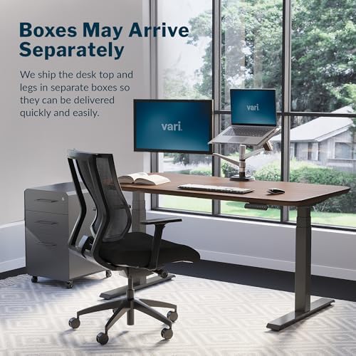 Vari Classic Electric Standing Desk – 60x30 – Walnut/Slate - Image 7