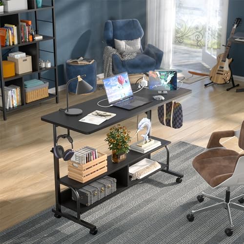 Armocity 47" Rolling Standing Desk with Charging Station for Couch Bed - Image 2