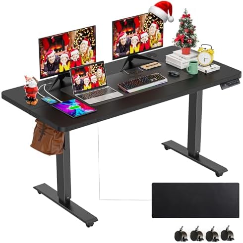 farexon 55x24 Inch Electric Standing Desk with Mouse Pad, Black by farexon