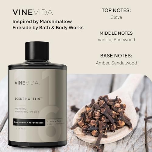 VINEVIDA [16 Fl Oz] Scent NO. 1116 Fragrance Oil for Cold Air Diffusers, Aromatic Notes of Amber Clove Vanilla, Essential Oils for Diffuser Oil Refill & Air Freshener Room Spray - Image 2