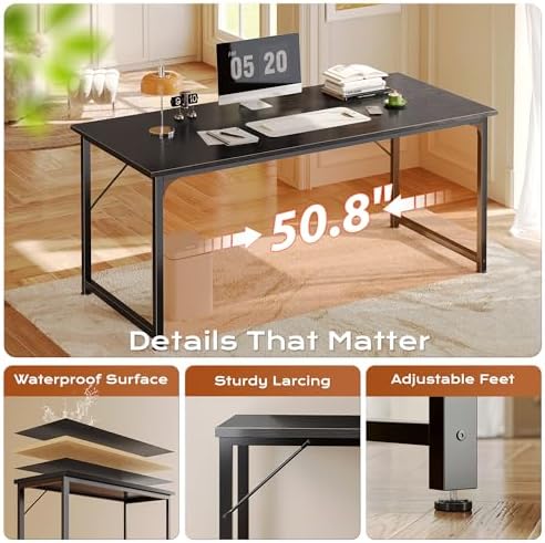 PRAISUN 55 X 24 Inch Computer Desk with Deeper Desktop - Image 7