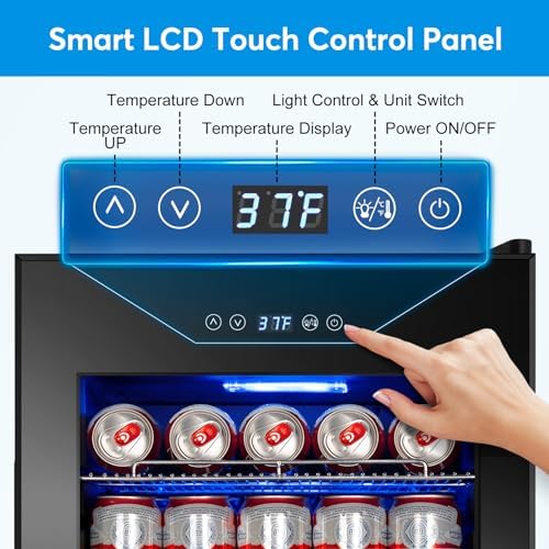 17" 126-Can Beverage Refrigerator, Countertop/Freestanding with Glass Door - Image 3