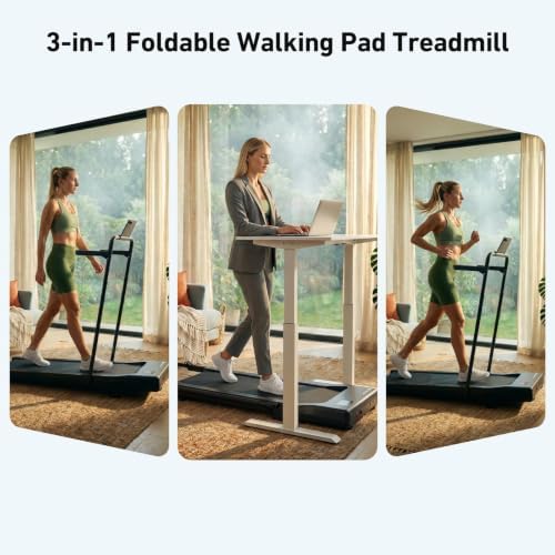 DeerRun Walking Pad Treadmill with Incline & Handle Bar - Image 3