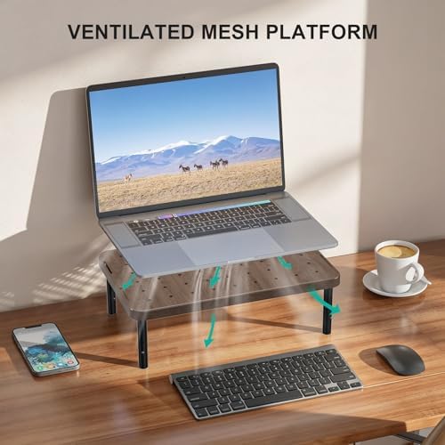 WALI Computer Monitor Stand for Desk, Adjustable Laptop Riser, up to 44 lbs - Image 5