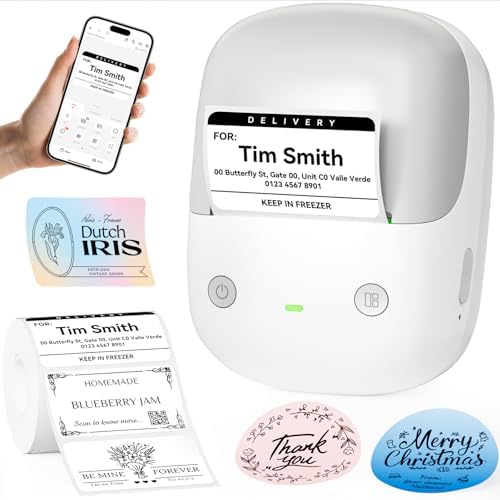 NIIMBOT B2 Label Maker Machine with Custom Button, Built in Clock,Silver by NIIMBOT%C2%AE