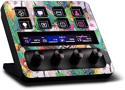 MightySkins Glossy Glitter Skin Compatible with Elgato Stream Deck + - Tropical Paradise | Protective, Durable High-Gloss Glitter Finish | Easy to Apply, Remove, and Change Styles | Made in The USA by MIGHTY+SKINS